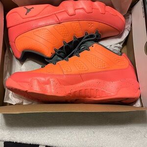 Air Jordan Retro 9 Low Bright Red Sneakers